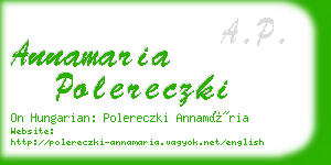 annamaria polereczki business card